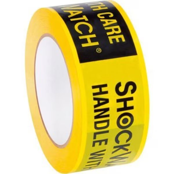 SpotSee ShockWatch Alert Tape, 2 Mil, 2inW x 200 Yds., Yellow/Black, 1 Roll, Shockwatch, Mfr#: 26602
